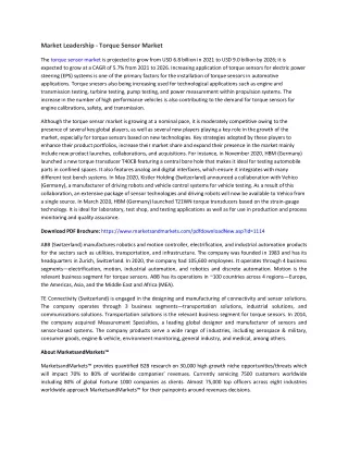 market leadership torque sensor market