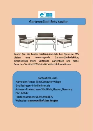 Gartenmöbel-Sets kaufen