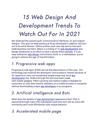 15 web design and development trends to watch
