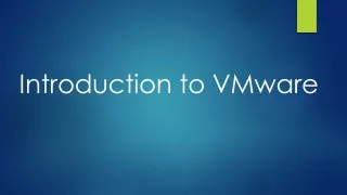 introduction to vmware