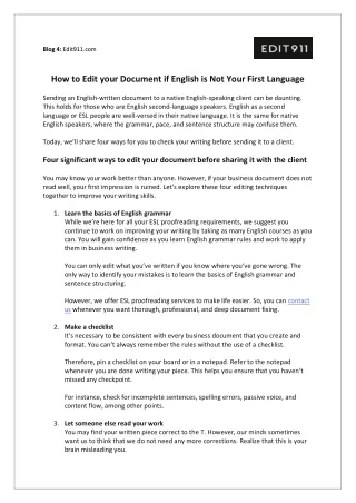 How to Edit Your Document if English is Not Your First Language