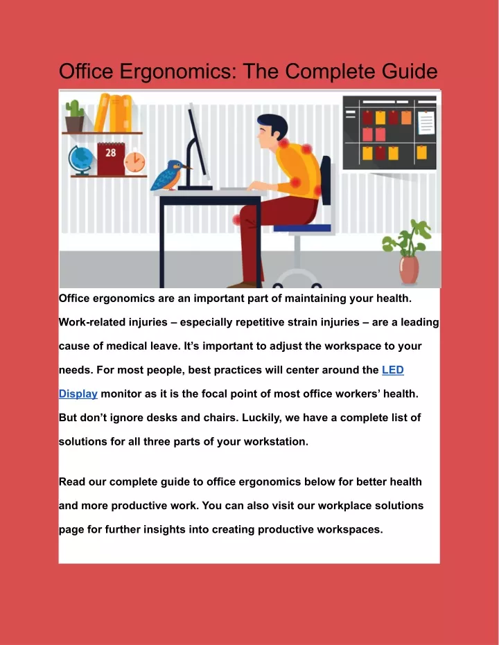 office ergonomics the complete guide