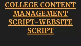 college content management script website script