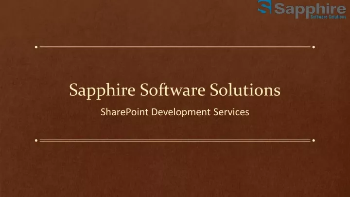 sapphire software solutions