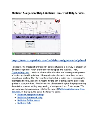multisim assignment help multisim homework help