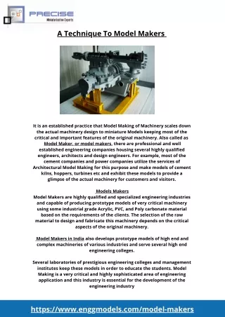 a technique to model makers