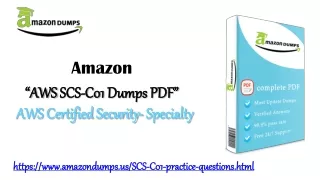 Latest Amazon SCS-C01 Dumps-Confirmed By Expert Panel AmazonDumps.us.