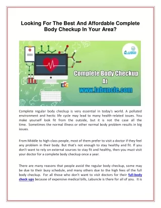 looking for the best and affordable complete body