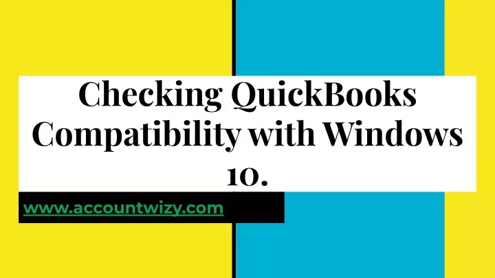 checking quickbooks compatibility with windows