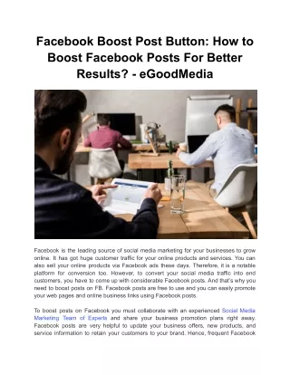 facebook boost post button how to boost facebook