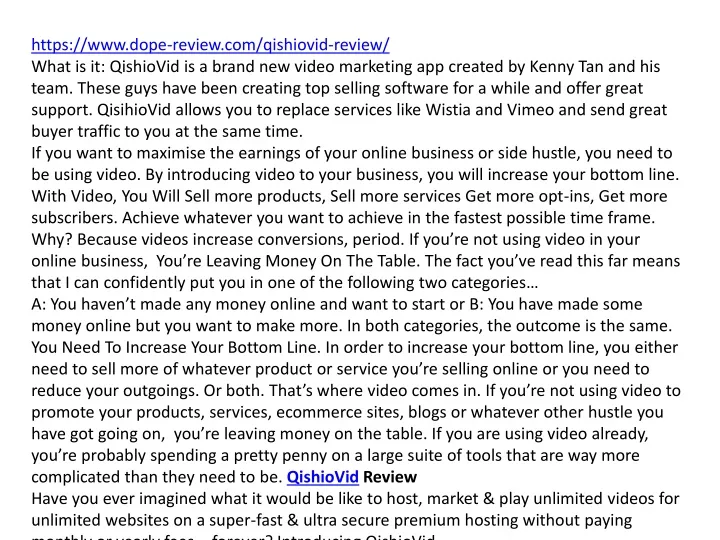 https www dope review com qishiovid review what