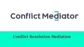 Conflict Resolution Mediation