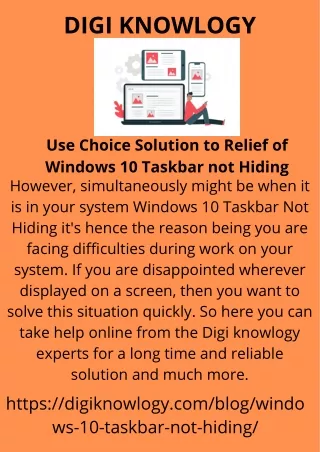 Use Choice Solution to Relief of Windows 10 Taskbar not Hiding