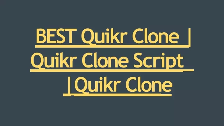 best quikr clone
