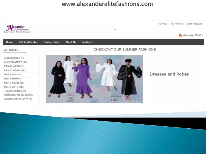 www alexanderelitefashions com