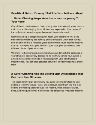 benefits of gutter cleaning that you need to know