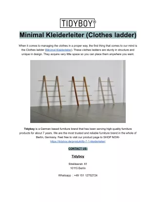 minimal kleiderleiter clothes ladder