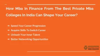 How Mba In Finance From The Best Private Mba Colleges In India Can Shape Your Career_