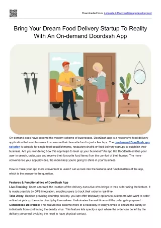 doordash like app development