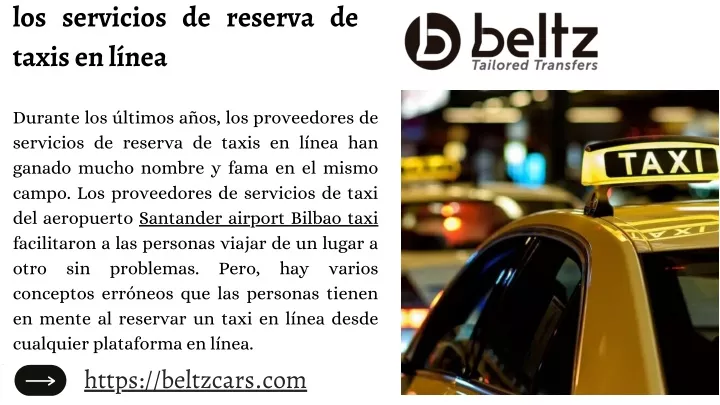 los servicios de reserva de taxis en l nea
