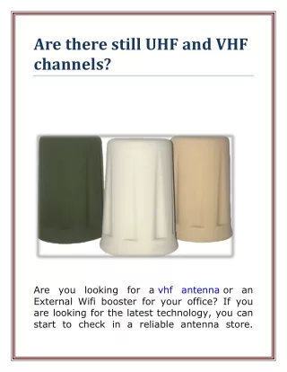 are there still uhf and vhf channels