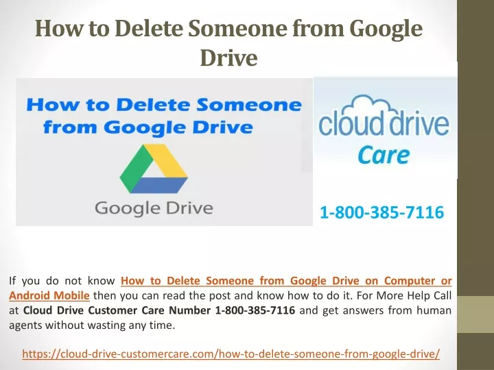how to delete someone from google drive