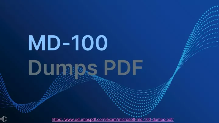 md 100 dumps pdf