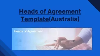 Heads of Agreement Template(Australia) | Precedents Online