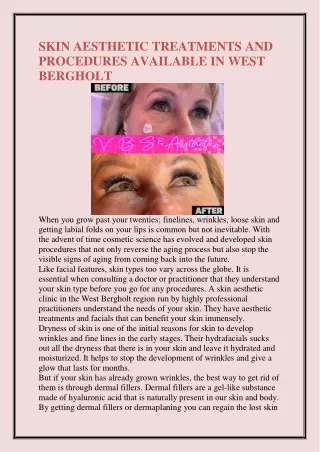 skin aesthetic treatments and procedures