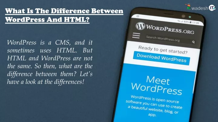 what is the difference between wordpress and html