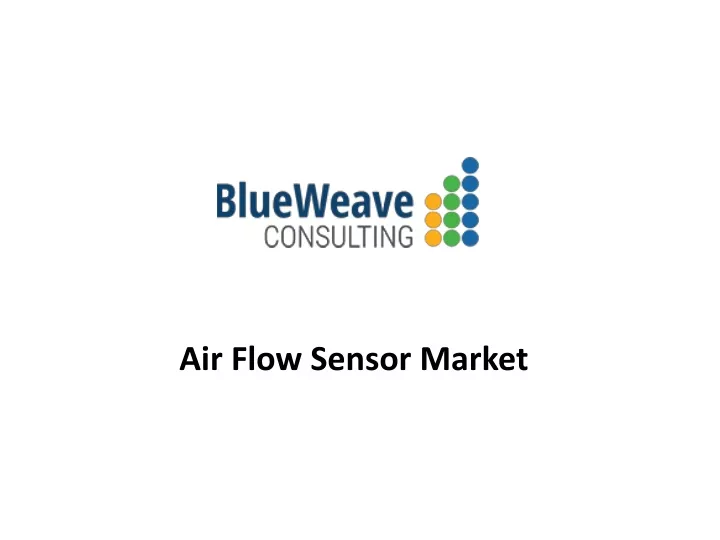 air flow sensor market