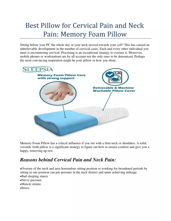 best pillow for cervical pain and neck pain