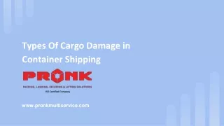 Types Of Cargo Damage in Container Shipping
