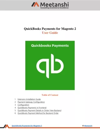 quickbooks payments for magento 2 user guide