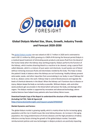 global dialysis market size share growth industry