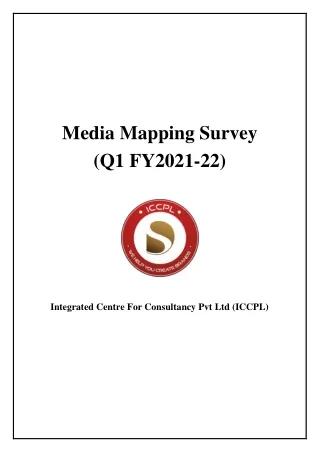 Media Mapping Survey By Top PR Agencies in India for Q1 FY21-22 -ICCPL