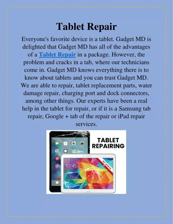 tablet repair