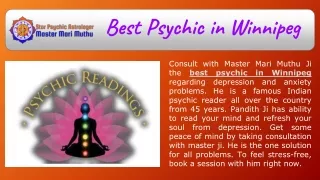 Consult With Mari Muthu Ji the Best Psychic in Winnipeg