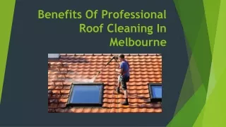 Benefits of Professional Roof Cleaning in Melbourne