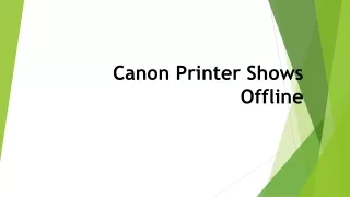 Fix Canon Printer Offline Issue