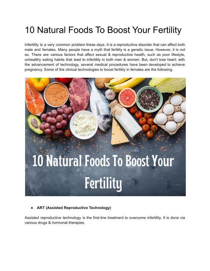 10 natural foods to boost your fertility