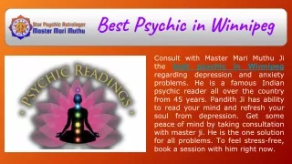 Consult With Mari Muthu Ji the Best Psychic in Winnipeg