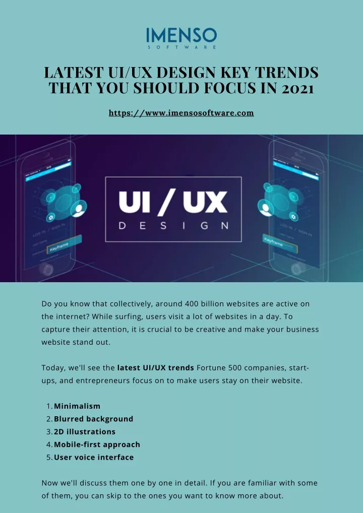 latest ui ux design key trends that you should