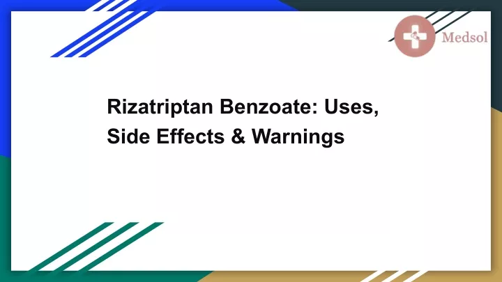 rizatriptan benzoate uses side effects warnings