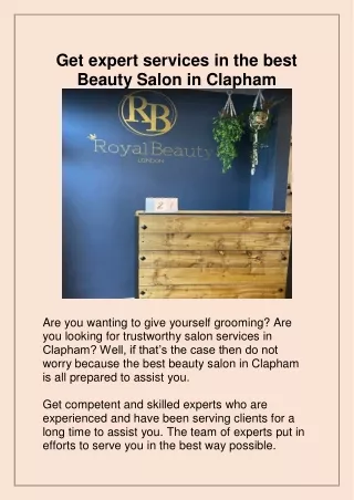 get expert services in the best beauty salon