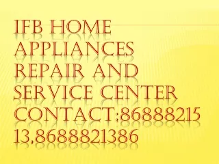 Ifb home appliances repair and service center