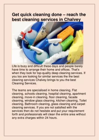 get quick cleaning done reach the best cleaning
