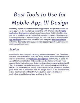 best tools to use for mobile app ui design