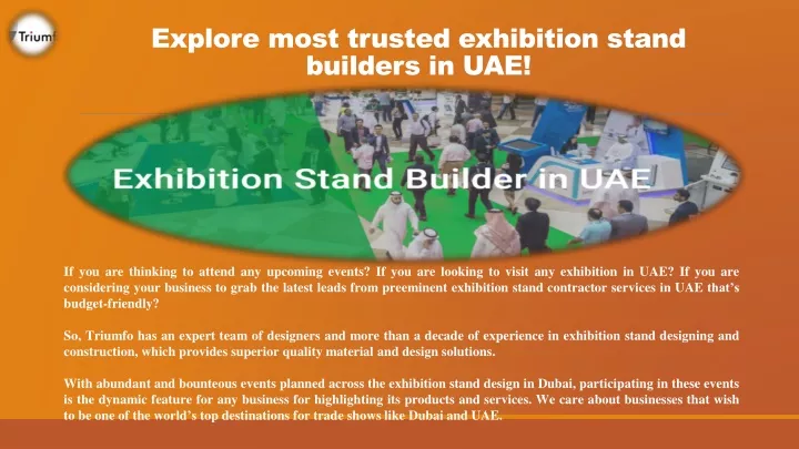 explore most trusted exhibition stand builders in uae
