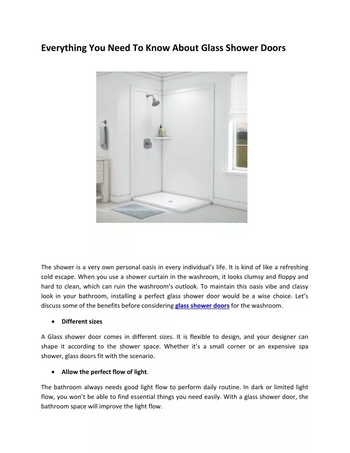everything you need to know about glass shower